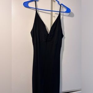 V Cut little black dress